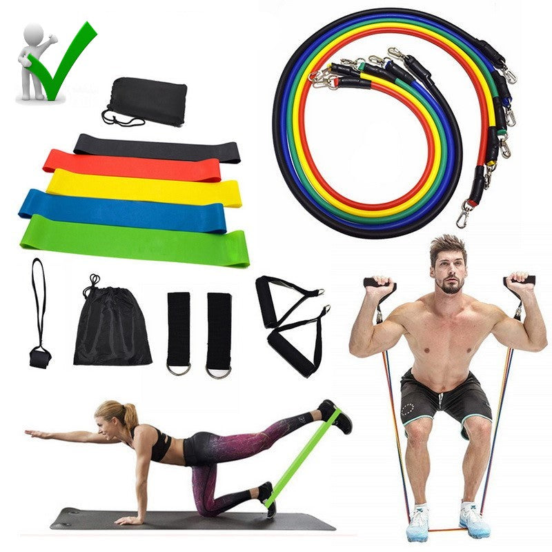 Fitness & Trænings-Udstyr (17 dele) Modstandsbånd til fuld Kropstræning & Fitnessøvelser